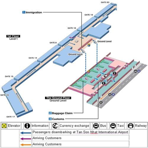 saigon flugvöllur kort