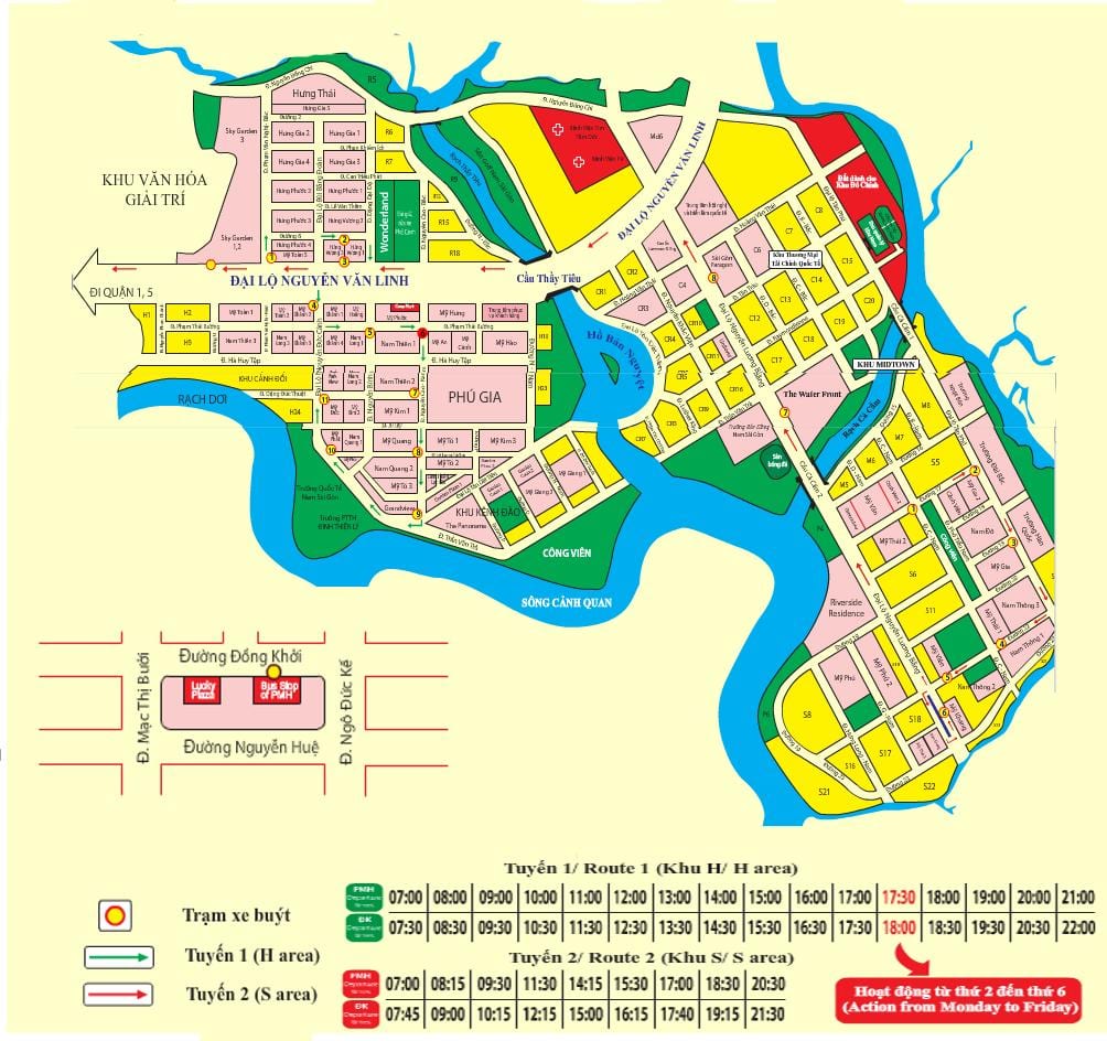 saigon strætó kort