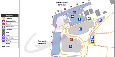 Ho chi minh borg flugvöllur kort